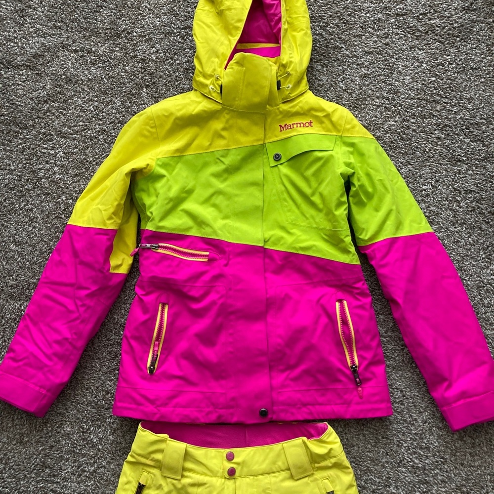 Girl’s Marmot ski jacket and pants set